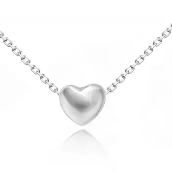 

Pendant checker chest of silver with a small heart
