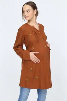 

8650-HAKİM COLLAR WOOL EMBROIDERED MATERNITY TUNIC