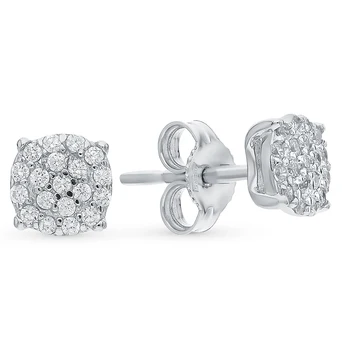 

Silver earrings with cubic zirconia sunlight sample 925