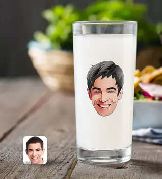 

Personalized Men 'S Face Caricature Of Raki Bardağı-2