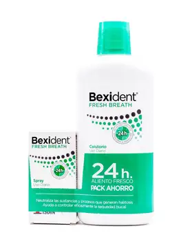 

Bexident fresh pack collutory 500 ml + spray 15 ml collutory daily use fresh breath full treatment