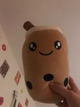 Cojín de felpa con forma de vaso de te de burbujas para niños, juguete infantil de peluche con forma de te de perlas