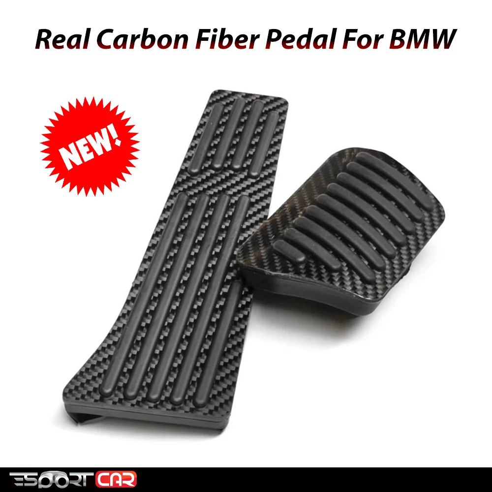 No Drilling real carbon fiber Brake Accelerate Footrest Pedal Plate Cover for BMW M5 M3 F10 F30 X1 5 Metal foot pedal | Автомобили и