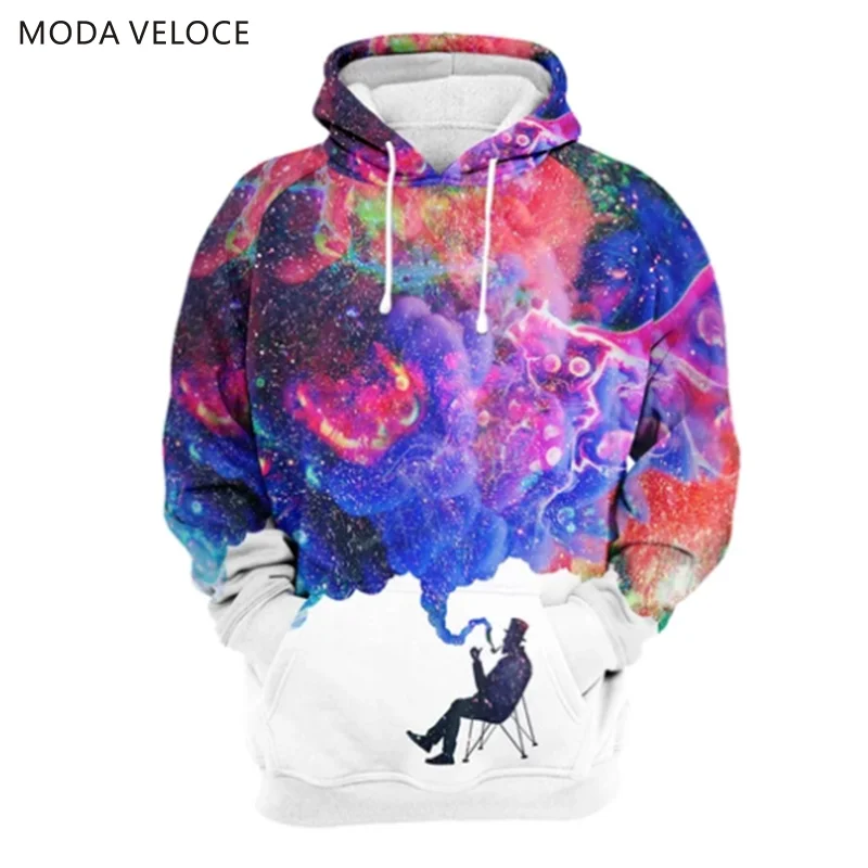 MODAVELOCE Smokey Dreams толстовка унисекс полиэстер с шерстью индивидуальная Толстовка с вышивкой Аниме Толстовка Fermuar