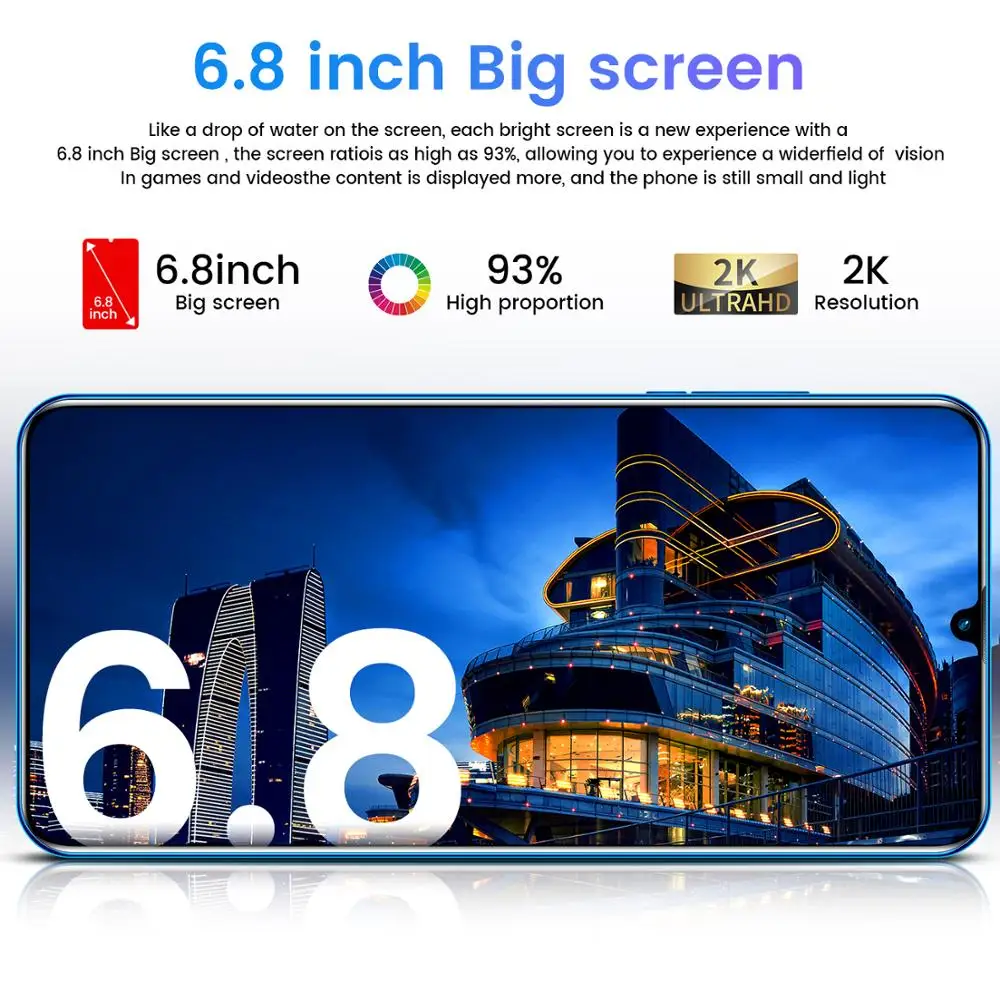 Hot P40 Pro 6.8 inch Full Display Android