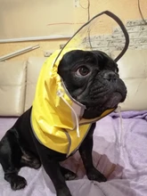 Mono impermeable para perro mascota, ropa impermeable para exteriores, mono con capucha para perros pequeños y grandes, capa impermeable, Bulldog francés