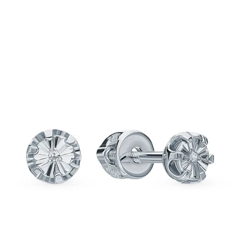 

Silver earrings with diamonds sunlight sample 925