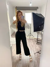 Suave comodidad pantalones de las mujeres de 2021 nueva Alta cintura pantalones verano Pantalones Mujer Pantalones de seda de hielo-tobillo longitud pantalones largos de Mujer Pantalones