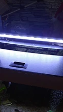 Superfino acuario con LEDs iluminación planta acuática luz 18-75CM Extensible impermeable Clip lámpara para tanque de peces 90-260V