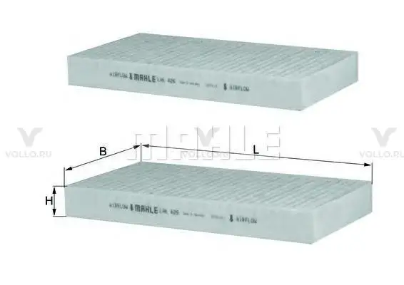 KNECHT LAK426/S Фильтр салона RENAULT LAGUNA 07- угольный(упак.2шт