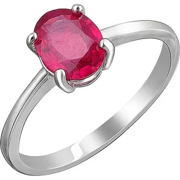

Esthete ring with 1 ruby of silver