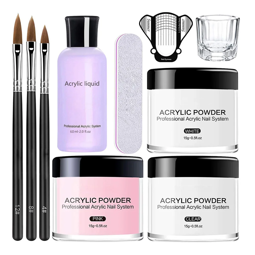 Professional Monomer Acrylic Powder And Liquid Nail Art Decoration