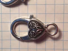 10 unids/lote ganchos de broche de langosta de mono de plata antigua para collar pulsera cadena accesorio de joyería para manualidades hallazgos 26*15MM