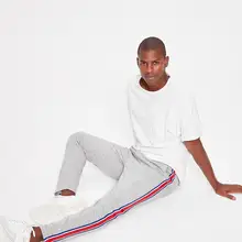 Trendyol серые мужские эластичные карманы на талии, новые спортивные штаны TMNAW20EA0059