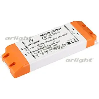 021027 Блок питания ARV-SL12060(12V, 5A, 60W, PFC) ARLIGHT
