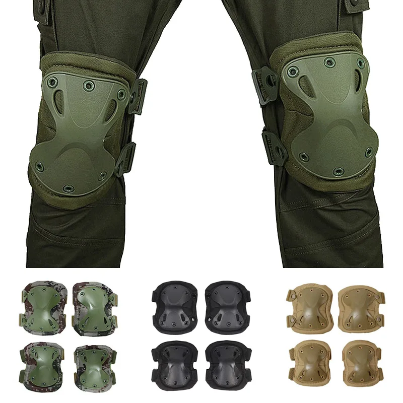 

Тактические наколенники и налокотники для страйкбола CS, военные армейские наколенники и налокотники, уличная охота, Спортивная безопасная поддержка