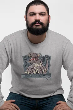 

Angemiel Wear DJ Trex Gray Men 'S Sweatshirt