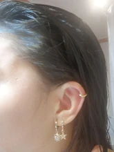 ROXI-Pendientes redondos de geometría para Mujer, aretes redondos de Plata de Ley 925, dorados, brillantes, Vintage