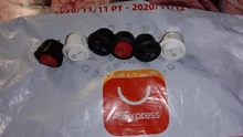 Rocker-Switches Round ON-OFF Black White Mini KCD1-105 6pcs 20mm-Diameter 2-Pin Red