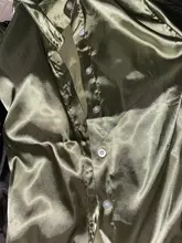 Blusa de seda de imitación con mangas largas de satén para primavera y otoño, camisa Vintage de gran tamaño para mujer, elegante