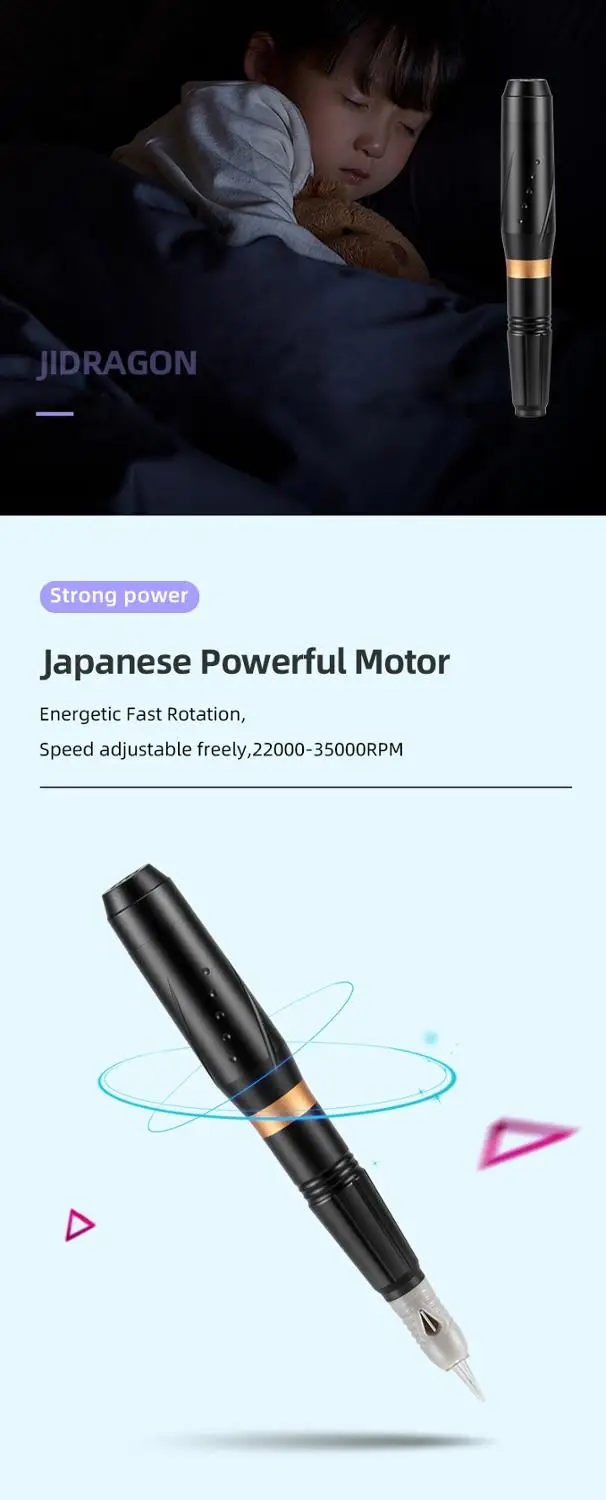  VX Digital Permanent Makeup Machine Portable Pen Tattoo Machine Rotary Tattoo Gun Kit Eyebrow Lip M