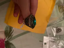 Kinel de lujo anillo para las mujeres aspecto Vintage AAA verde de cristal de la joyería de Boho de Color oro encanto étnico anillo de boda