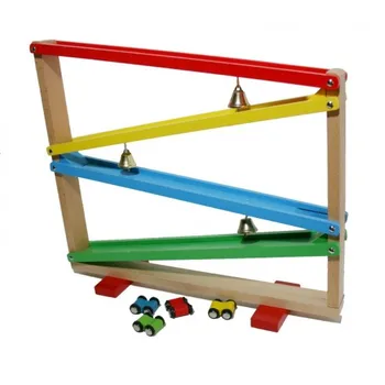 

Track Wooden Handbell with cars: Sizes: 36x10x41 cm.