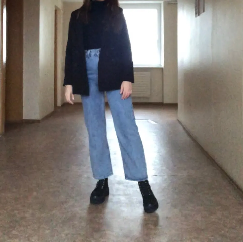 E-girl Soft girl High Waist Harajuku Straight Jeans photo review