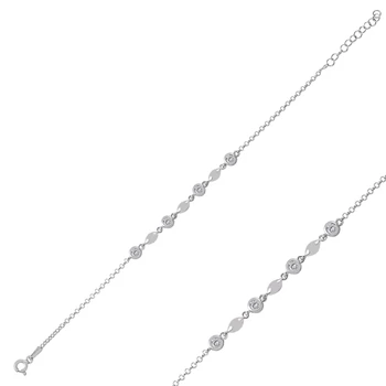 

KUTAYDAN 925 Sterling Silver Zircon Stone Bracelet