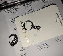 Goxijite 1 par personalizar nombre aro pendiente de las mujeres hombres carta hueso del oído hebilla pendientes Punk joyas de hip-hop