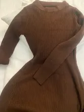 Sweater Dresses Robe Long-Sleeve Knitted Winter New Women Short Vestidos Slim A-Line