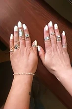 Conjunto de anillos de oro rosa para mujer, joyería punk, vintage, venta indefinida, venta al por mayor, accesorios de Navidad 2020