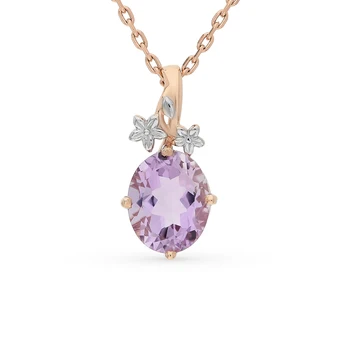 

Gold pendant with amethyst sunlight