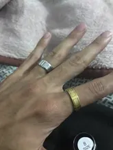 Letdiffery-anillo de acero inoxidable para hombre y Mujer, sortija con números romanos, Color dorado, para motorista