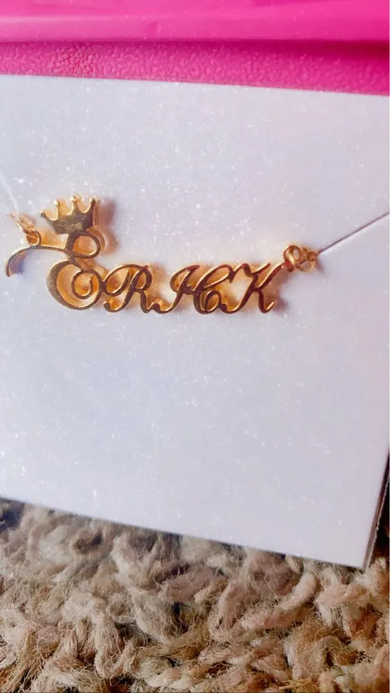 Custom Name Crown Necklace photo review