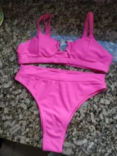 Swimsuit Women Bikini-Set High-Waist NEW V1712G 11-Colors Cut-Out