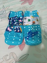 Reusable Baby Nappy Diaper-Cover Pocket-Diaper OS New-Print Hot-Sale 4pcs/Set