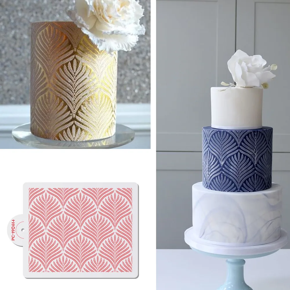 Pochoir En Plastique Et Dentelle Pour Gateau Modele De Pointe De Ble Moule De Dessin Outil De Decoration Ustensiles De Cuisson Aliexpress