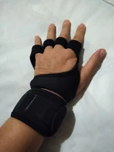 Guantes antideslizantes para gimnasio para hombre y mujer, 1 par, antigolpes, para entrenamiento de levantamiento de pesas, medio dedo, ciclismo de montaña