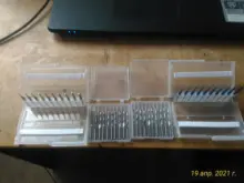 XCAN-Juego de brocas de grabado, Nano Blue Coated brocas de rebajadora de CNC, cortador de fresado de corte, vástago de 1/8 , herramientas de fresado de carburo