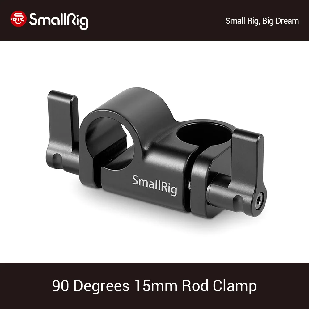 

SmallRig 90-Degree 15mm Rod Clamp for Camcorder Video DIY Camera 15mm Rail Clamp Shoulder Support Mounting Accessories - 2069