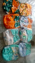 Reusable Baby Nappy Diaper-Cover Pocket-Diaper OS New-Print Hot-Sale 4pcs/Set