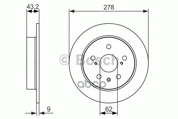 Диск Тормозной Fiat: Sedici 06- Suzuki: Sx4 06- Bosch арт. 0986479047