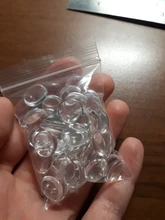 Aclovex-cabujón de cristal transparente para fabricación de joyas, cabujones redondos con parte trasera plana de 12mm, 20mm y 25mm, 1 paquete