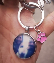 Llavero personalizado con foto de perro, colgante de cristal de perro y amor, Mini llavero de corazón, llave de coche, regalo de recuerdo
