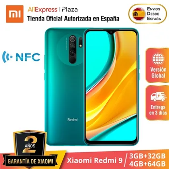Xiaomi Redmi 9 (32GB3GB/64GB 4GB RAM Pantalla 6,53 "FHD + Android Nuevo Móvil) [Teléfono Móvil Versión Global]