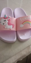 Zapatillas de unicornio para niño y niña, zapatillas de Interior de arcoíris, sandalias antideslizantes de playa, zapatos de casa para niño pequeño, chanclas de bebé