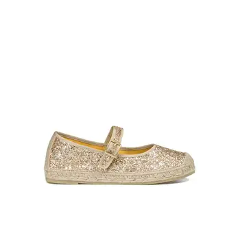 

VIDORRETA-MUJER-ALPARGATAS PLANAS-ALPARGATA MARY JANES ESPARTO FLAT GLITTER GOLD