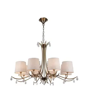 

Pendant lamp 8 lights leather satin ANDREA