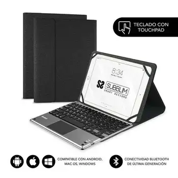 

Keyboard Case subblim keytab pro bluetooth touchpad black-for tablet 10.1 '/25.6cm-battery 420mah - comp.